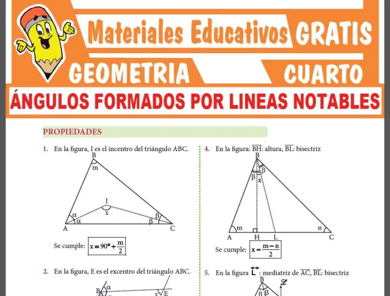 GEOMETRÍA ≫ Cuarto de Secundaria ≫ 28 Fichas GRATIS