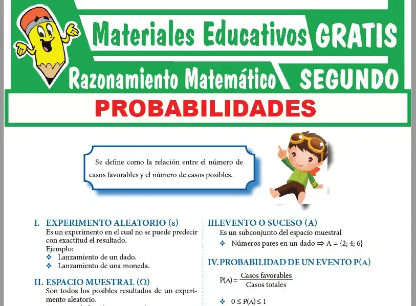 Ficha de Actividades de Probabilidades para Segundo Grado de Secundaria