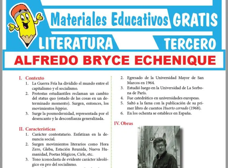 Alfredo Bryce Echenique para Tercer Grado de Secundaria ≫ GRATIS