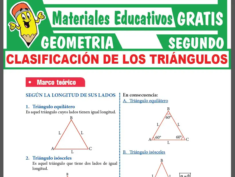Clasificación de los Triángulos para Segundo Grado de Secundaria