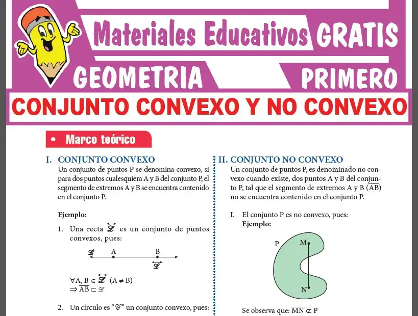 Conjunto Convexo y No Convexo para Primer Grado de Secundaria