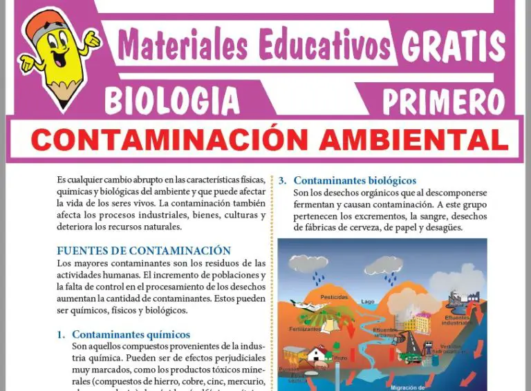 Contaminación Ambiental para Primer Grado de Secundaria ≫ GRATIS