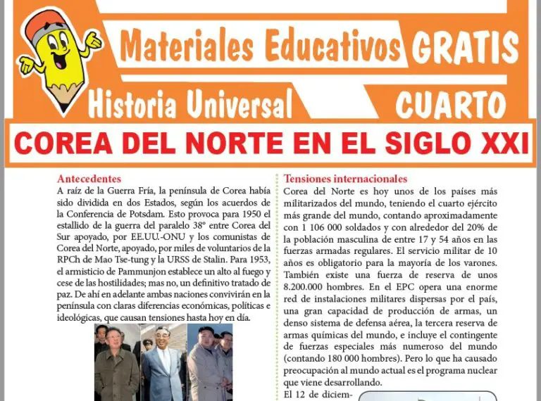 Corea del Norte en el Siglo XXI para Cuarto Grado de Secundaria