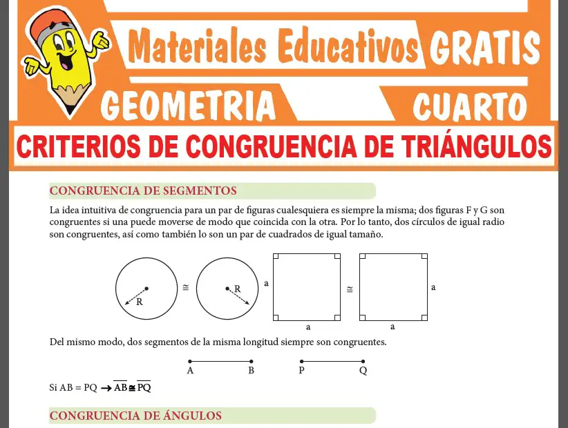 GEOMETRÍA ≫ Cuarto de Secundaria ≫ 28 Fichas GRATIS