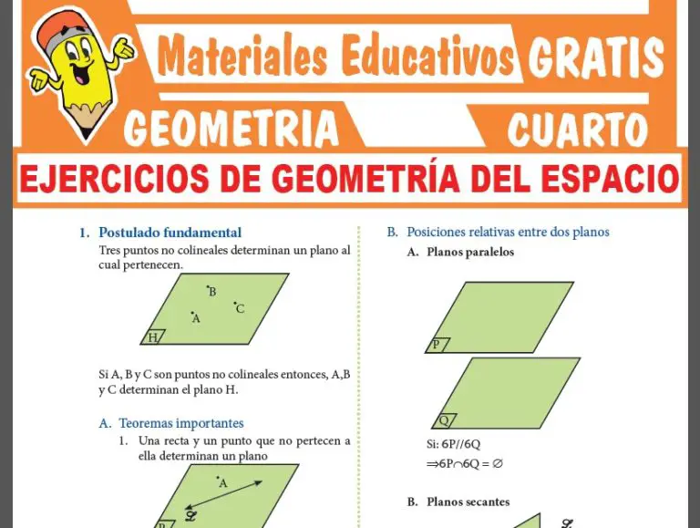 GEOMETRÍA ≫ Cuarto de Secundaria ≫ 28 Fichas GRATIS
