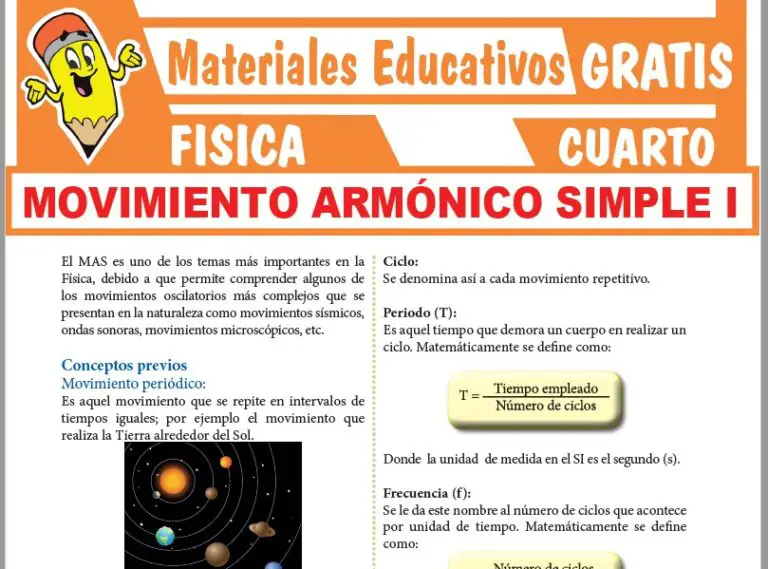 Ejercicios De Movimiento Armónico Simple Para Cuarto Grado