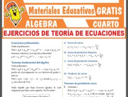 ÁLGEBRA ≫ Cuarto de Secundaria ≫ 28 Fichas GRATIS