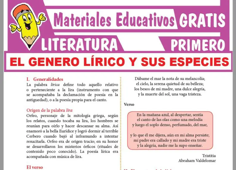 El Género Lírico y sus Especies