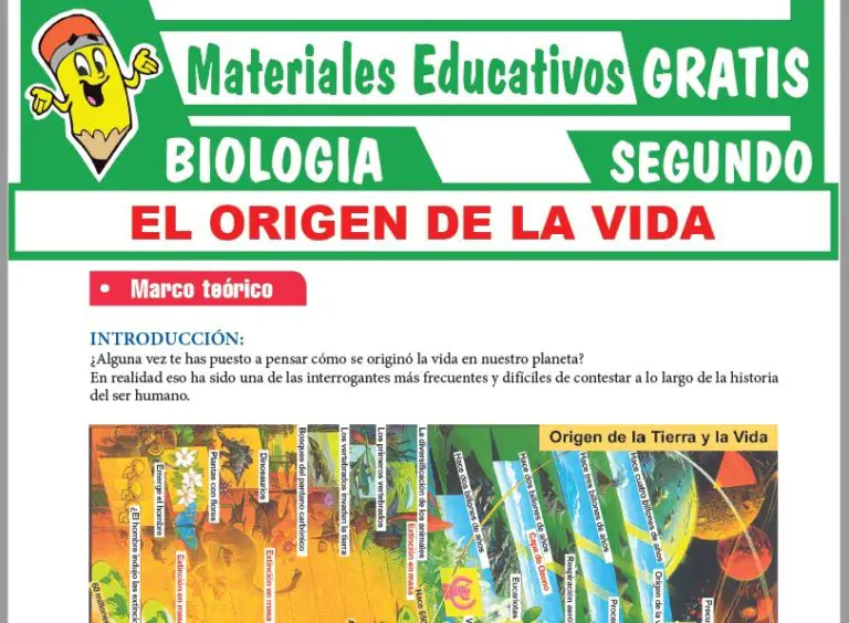 El Origen de la Vida para Segundo Grado de Secundaria ≫ GRATIS