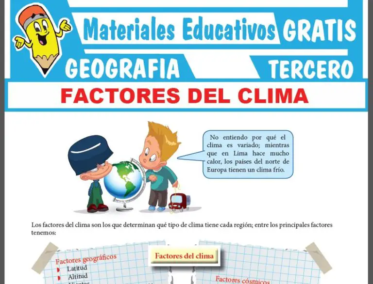 Factores Del Clima Para Tercer Grado De Secundaria ≫ Fichas GRATIS