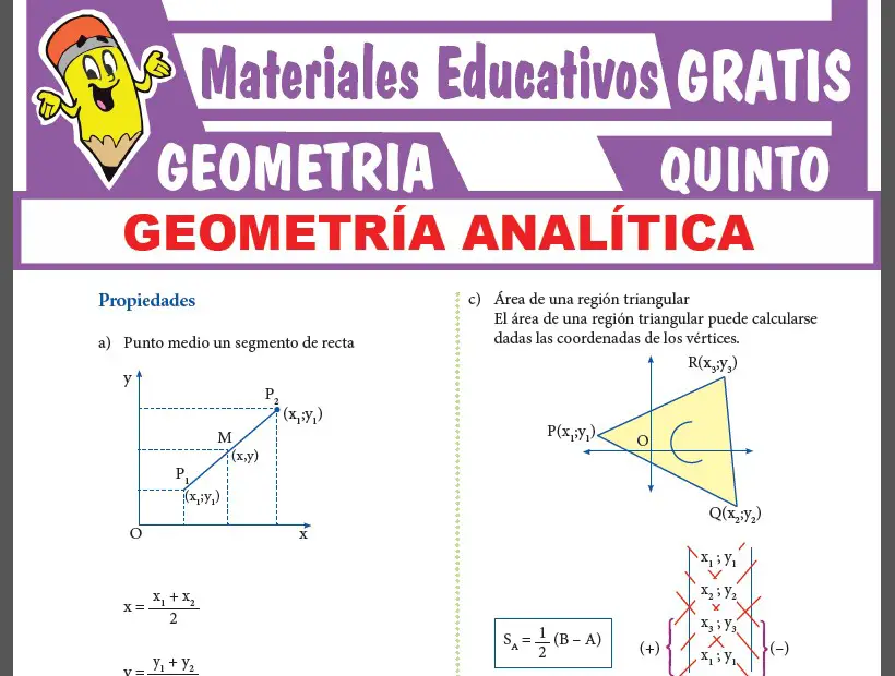 Geometría Analítica para Quinto Grado de Secundaria