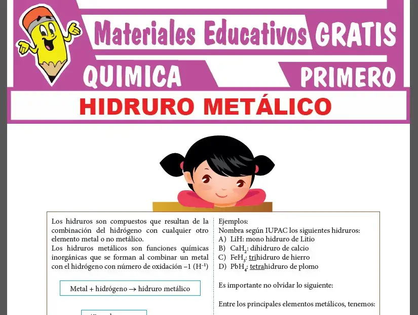 Hidruro Metálico para Primer Grado de Secundaria