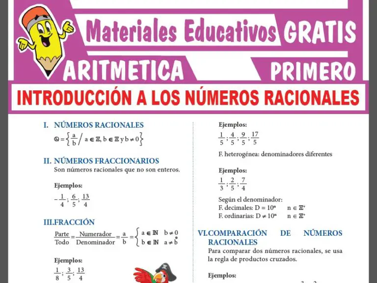 Introducción A Los Números Racionales Para Primer Grado De Secundaria