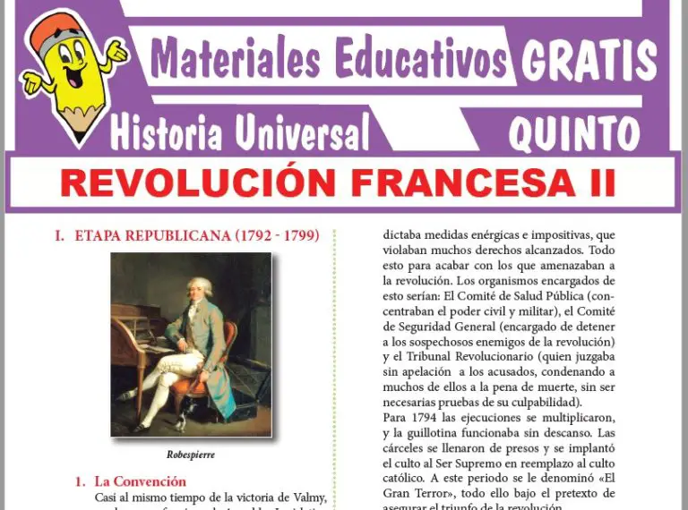 La Revolución Francesa En Su Etapa Republicana Para Quinto Grado