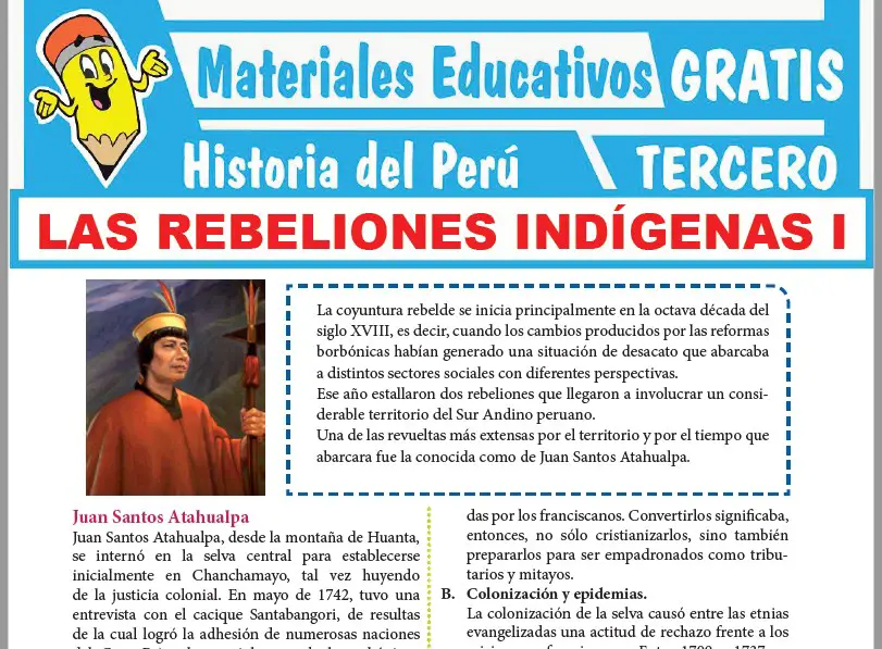 Ficha de Las Rebeliones Indígenas para Tercer Grado de Secundaria