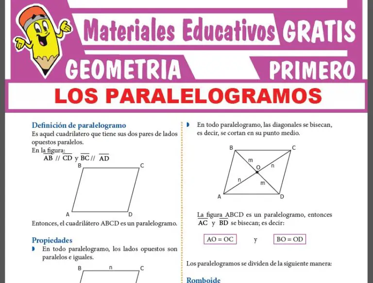 Los Paralelogramos Para Primer Grado De Secundaria ≫ Fichas Gratis 6670