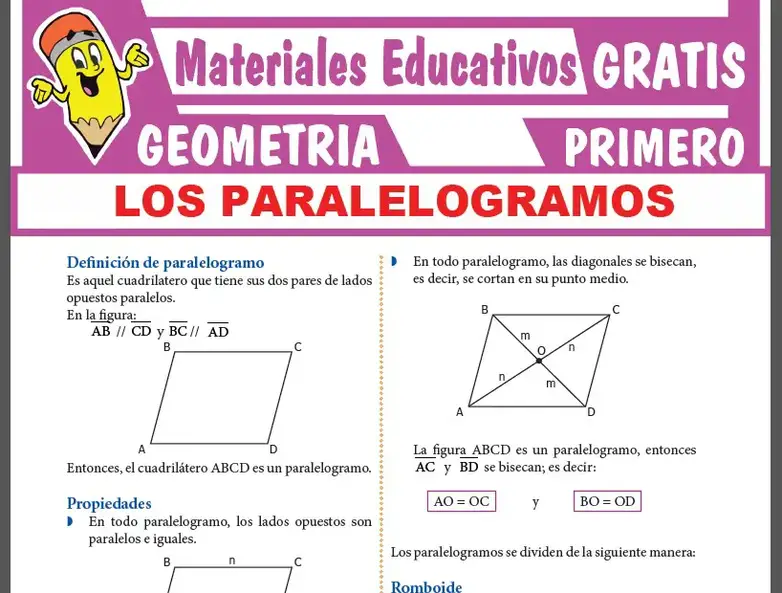 Los Paralelogramos para Primer Grado de Secundaria