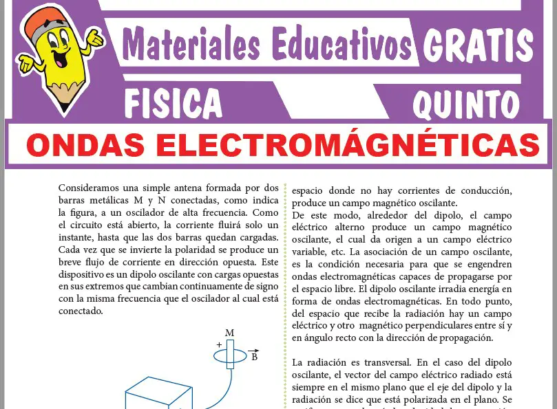 Ficha de Ondas Electromagnéticas para Quinto Grado de Secundaria
