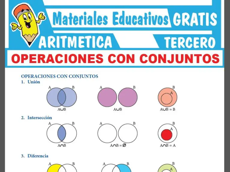 Operaciones Con Conjuntos Para Tercer Grado De Secundaria ≫ Gratis 9346