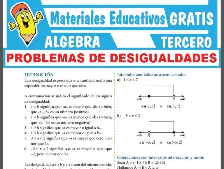 Problemas De Desigualdades Para Tercer Grado De Secundaria