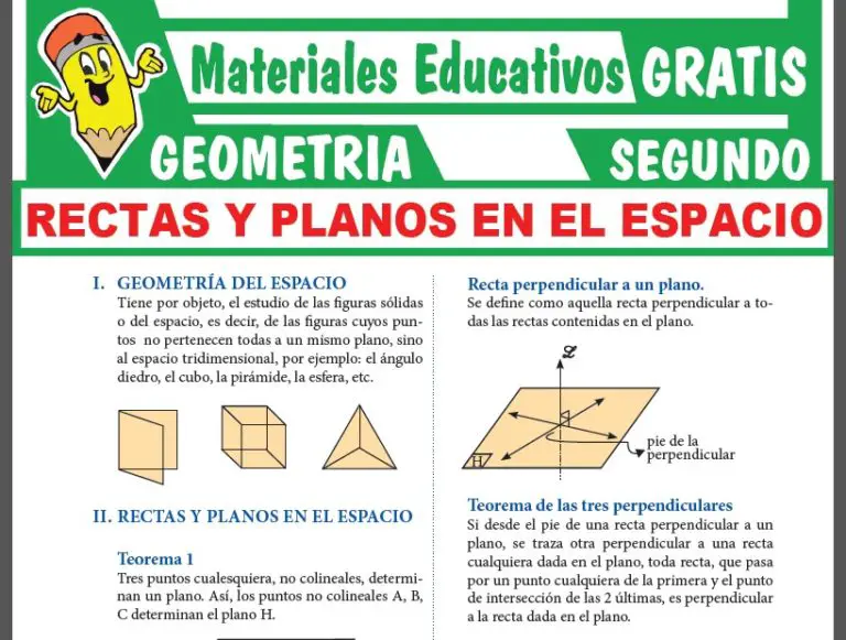 Rectas Y Planos En El Espacio Para Segundo Grado De Secundaria