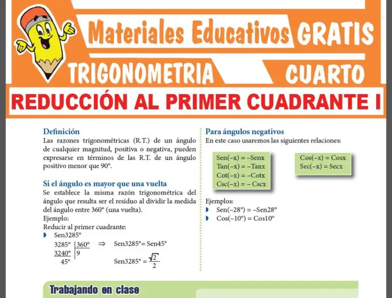 TRIGONOMETRÍA ≫ Cuarto de Secundaria ≫ 28 Fichas GRATIS