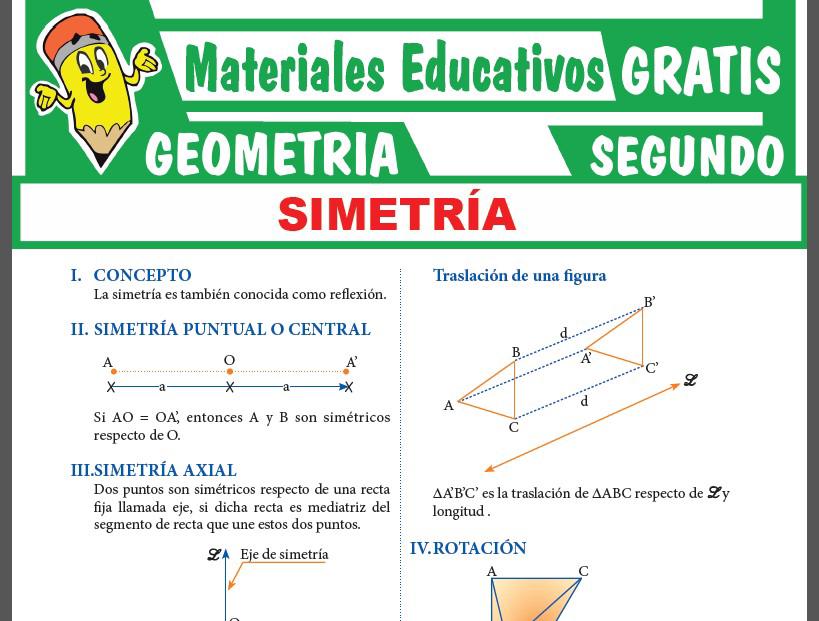 Simetría para Segundo Grado de Secundaria