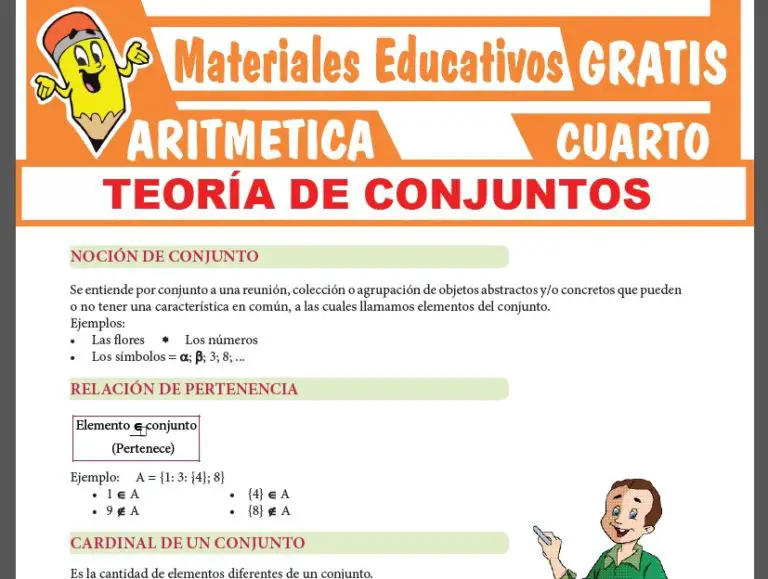 Teoría de Conjuntos para Cuarto Grado de Secundaria ≫ GRATIS