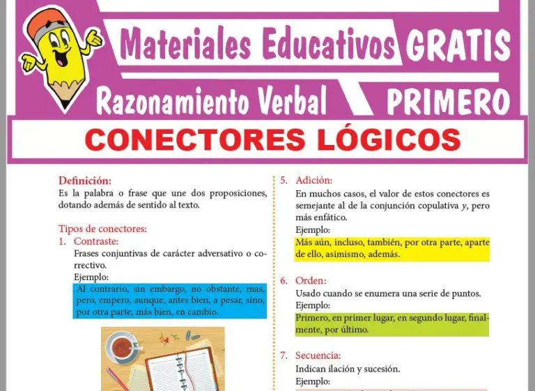 Tipos De Conectores Lógicos Para Primer Grado De Secundaria ≫ Gratis 1320