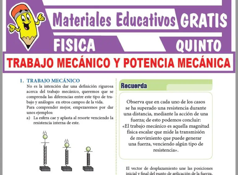 FÍSICA ≫ Quinto De Secundaria ≫ 28 Fichas GRATIS