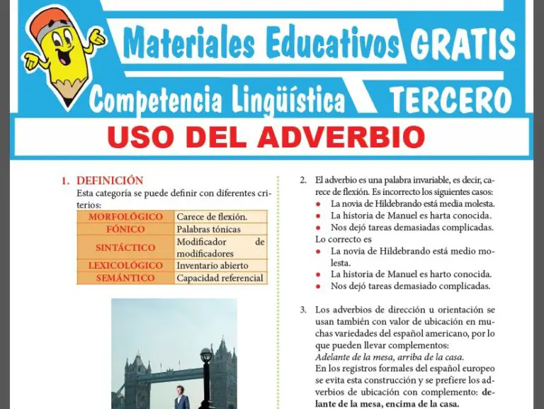 Uso Del Adverbio Para Tercer Grado De Secundaria ≫ Materiales ...