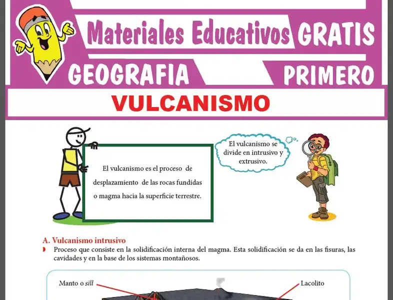 Vulcanismo para Primer Grado de Secundaria