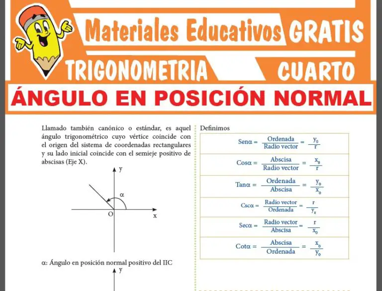 Ángulo En Posición Normal Para Cuarto Grado De Secundaria