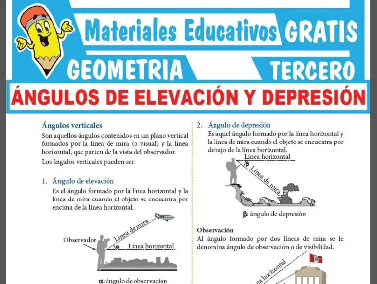 Ángulos De Elevación Y Depresión Para Tercer Grado De Secundaria